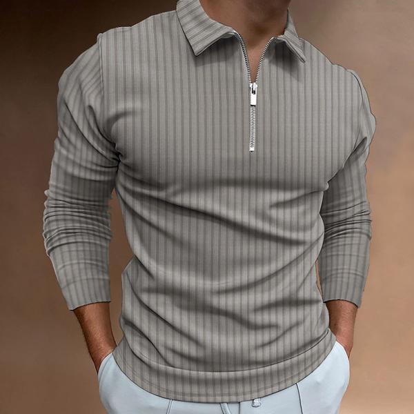 Camiseta de polo personalizada para homens luxuosa com meio fechamento para cima pescoço com costelas camisetas de negócios casuais