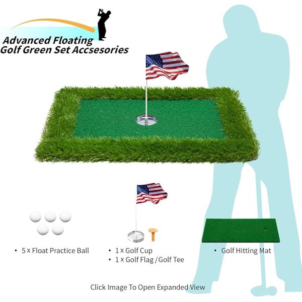Kids and Adults Water Play Game Sets with Logo Laser Printing Floating Golf Green
