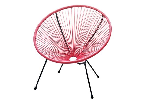 OEM ODM K.D. Metal Garden Rattan Chair All Weather Resistant For Courtyard