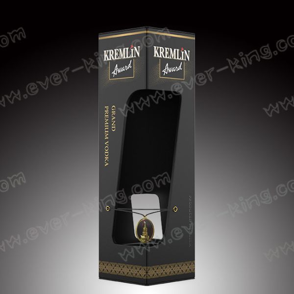 Round Crystal White 750ML Flint Vodka Glass Bottle