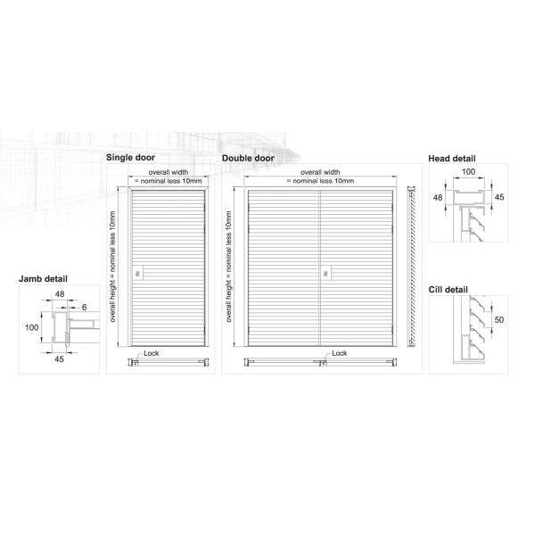 Fireproof Aluminium Louver Doors , Frosted Glass Balcony Screen Door