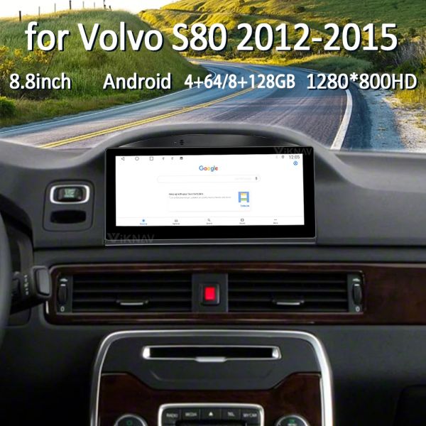 Авторадио Viknav Для Volvo S80 (2012-2015) 8,8 дюйма HD сенсорный экран Беспроводной Carplay Видеоплеер Автомобиль GPS навигация