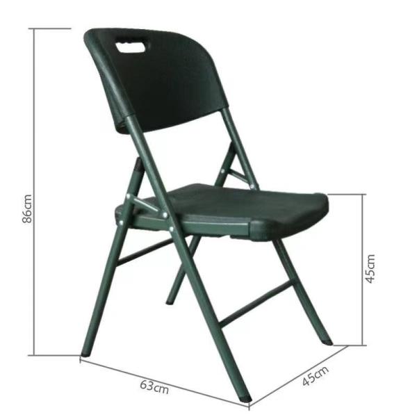 Outdoor Field Blow Molding Chair Camping Lightweight Military Green Conference Folding Simple Military