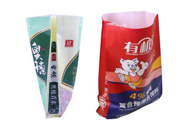 Chemical Granular Packaging Poly Woven Bags Double Stitched Environmental Friendly