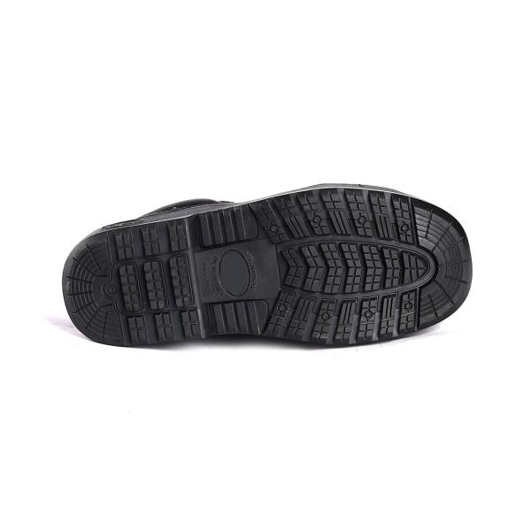 Black Lace up Leather Mesh Metal PU Sole Enhanced Protection Comfort EVA Brand Safety Shoes