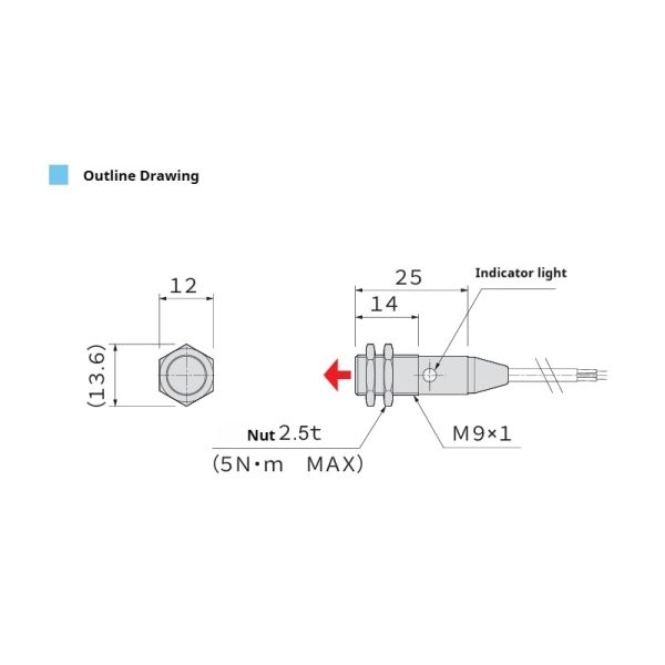 Nch Drain-collector Open DC 12v 24v Magnetic Proximity Sensor with 30mA Output Current Inductive Switch 50m Sec Response Time