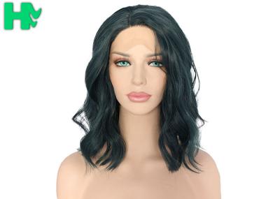 Black Short Natural Wave Synthetic Cosplay Wigs For Lady Heat Resistant 150g - 250g