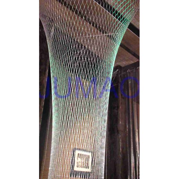 Blue Flexible Stainless Steel Cable Net , Soft Stainless Steel Rope Mesh