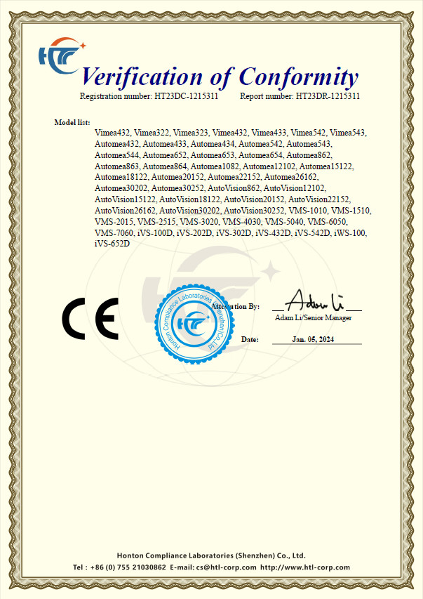 Hoyamo and Sinowon Inc Сертификации