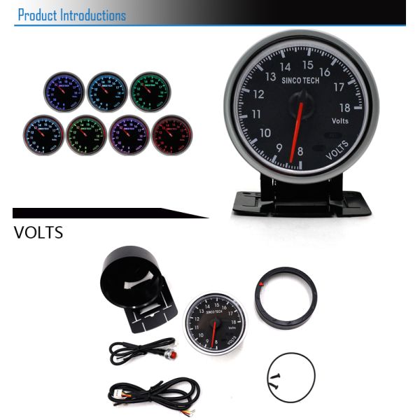 Вольтметр 12в всеобщего автомобиля цифровой определяет функцию СИНКО ТЭКХ 6357 с сигналом тревоги