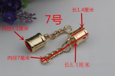 2018 Fashion light gold metal bead rope end cap metal caps for tassel bag accessory