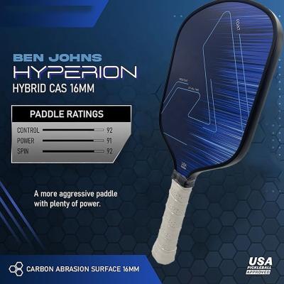 Custom Branded Pickleball Paddles 41.8cm Carbon Fiber 360° Unibody Thermoformed Head To Handle