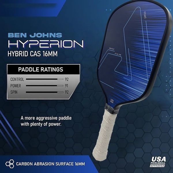 Custom Branded Pickleball Paddles 41.8cm Carbon Fiber 360° Unibody Thermoformed