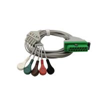 Cable ECG de conexión directa compatible con 15 pines, 3 conductores/5 conductores, AHA, 3,6 m, Fukuda Denshi