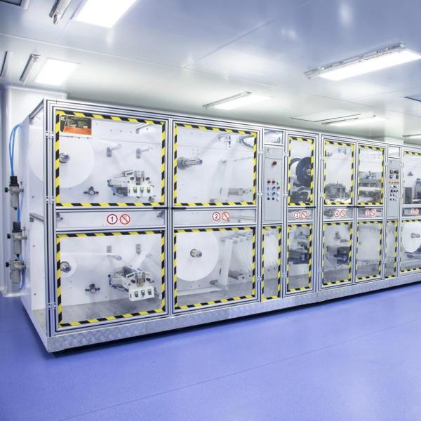 1200PCS/min 4m width 330KW Cotton core Panty Liner Machine / Panty Liner Production Line