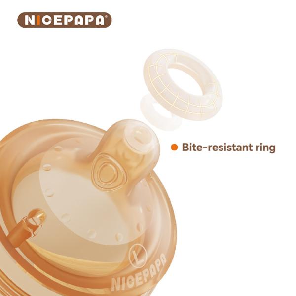 Off-Center Non-Threaded For Easy Cleaning Glass Flip-cap Baby Bottles Newborn Product Slow velocitys