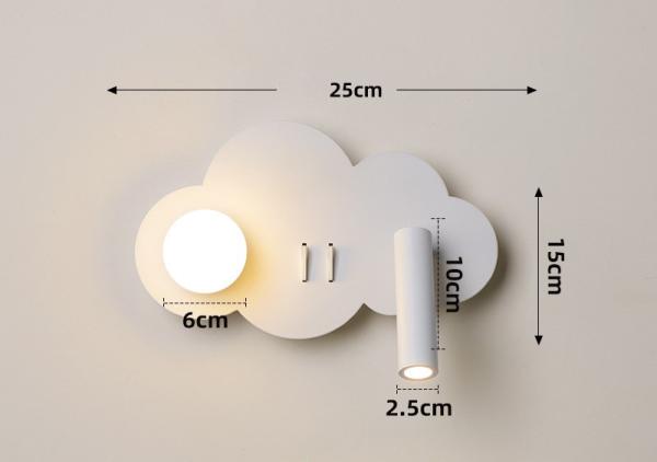 Bedroom bedside reading wall lamp creative full acrylic ball eye protection spotlight modern sofa background wall lamps