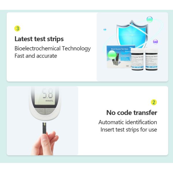 метр глюкозы Portatil мониторов глюкозы 8s цифров домашний стерильный