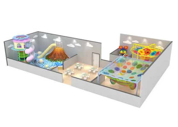 PVC Foamed Indoor Preschool Playground Equipment Kids Play Toys With Rope Climbing