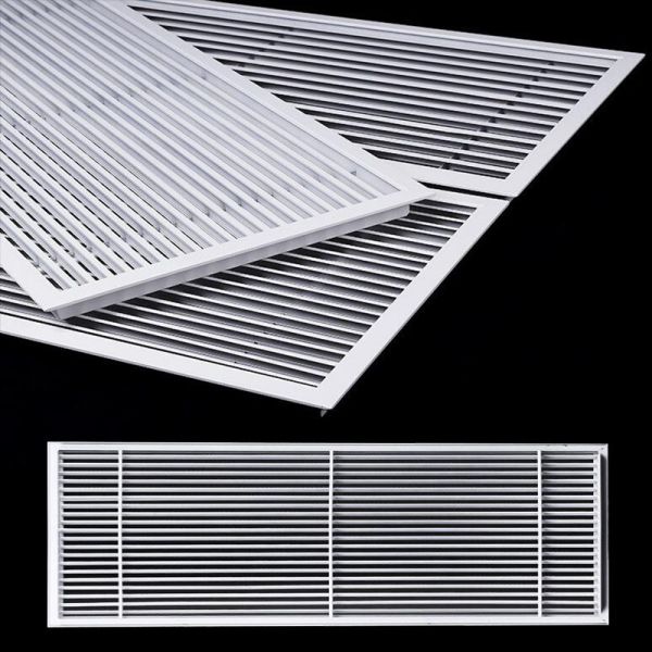 Single Deflection Ventilation Air Grille Anodizing Aluminum Profile For Air Conditioner Cover
