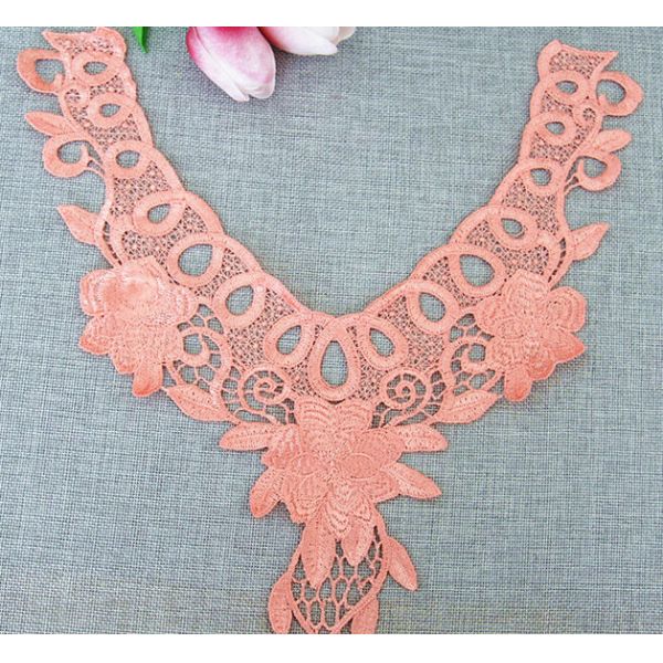 100%Polyester Water Soluble Embroidery  Pajams Collar Lace  Necklace Decoration