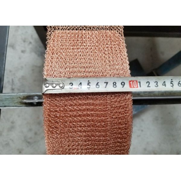 30M Copper Wire Mesh Roll Protect Plant Knitted Ginning Style