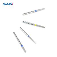 Diamond Bur Set Anti Rust de aço inoxidável de prata para a área dental
