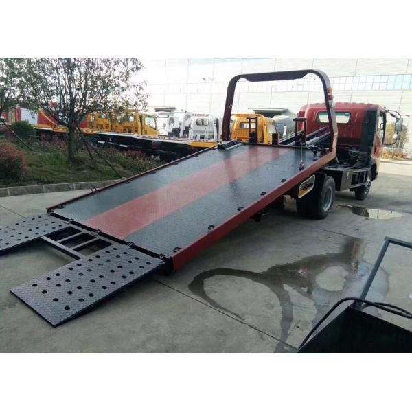 Car Road Rescue Heavy Duty Tow Truck / Sinotruk Howo Flatbed Tow Truck