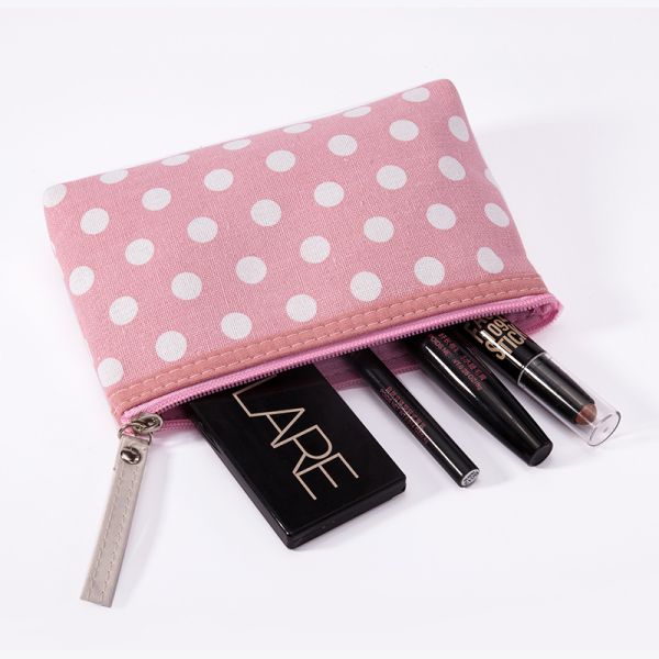 Customised Waterproof Fashion Canvas Small Cosmetic Bag for Organizing Essentials