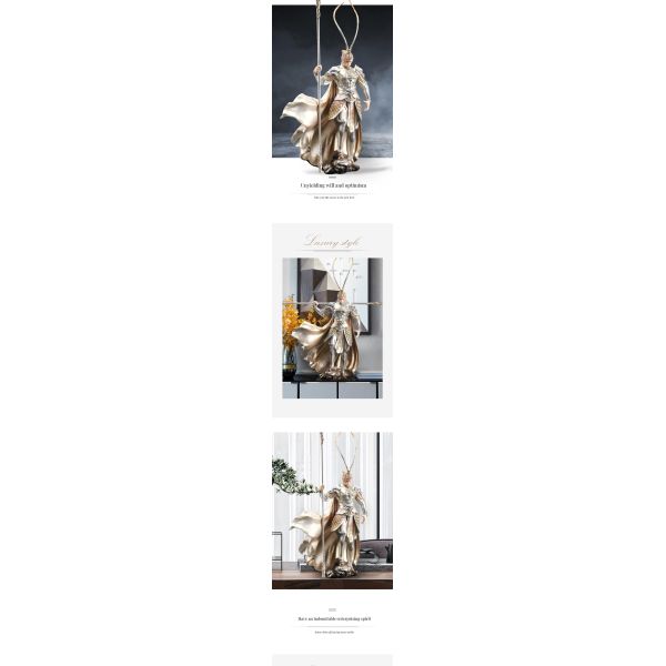 Ornaments Black Mythology Wukong Golden Hoop Desktop Figure Monkey King vs Buddha TV Cabinet Decor