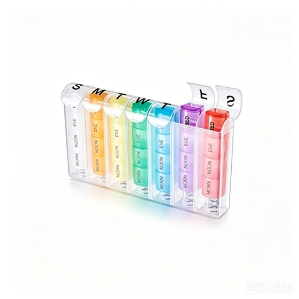 Extra Large Weekly Pill Organizer 4 Times a Day, 7 Day Pill Box, Daily Pill Case with 28 Compartments, Portable Travel Container for Fish Oils, Vitamins, Medication