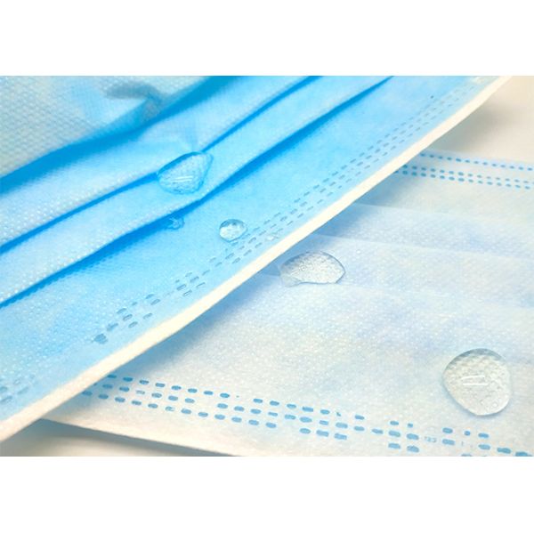 Three Layer Disposable Mouth Mask Medical Surgical Mask Blue And White Side