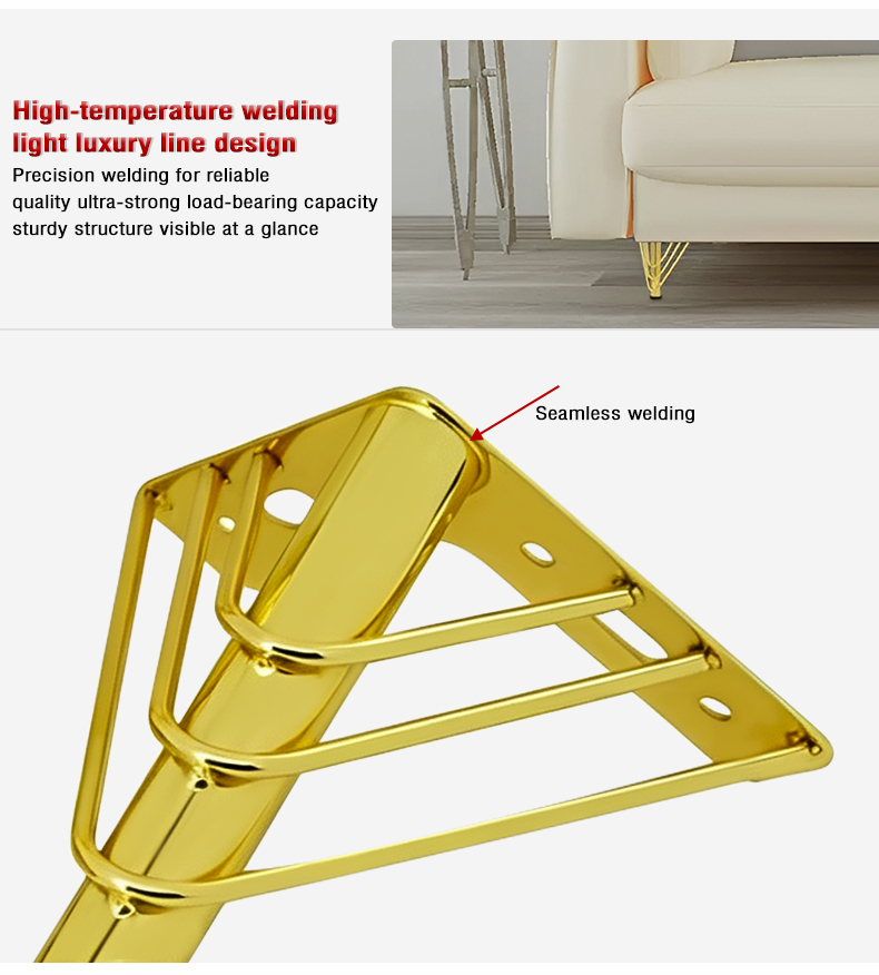 Custom Furniture Hardware Metal Iron & Steel Sofa Support Legs New Style Furniture Heightening Leg Accessories