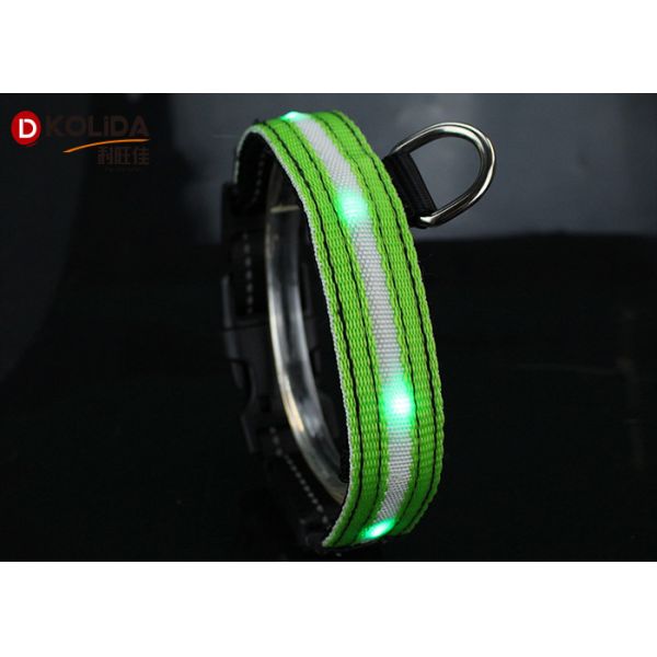 Green / Pink / Blue LED Dog Collar Leashes , Pet Dog Cat Puppy LED Flashing Collar