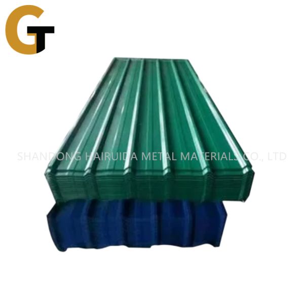Wave Height 18-25mm Corrugated Iron Roofing Sheet With High Tensile Strength Color Coated Steel Roof Sheet