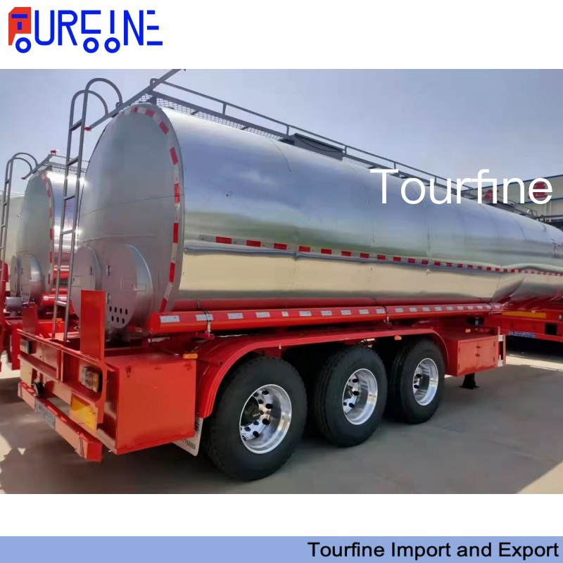 3 Axle 35 CBM Heated Bitumen Tank Semi Trailer for Asphalt Transport