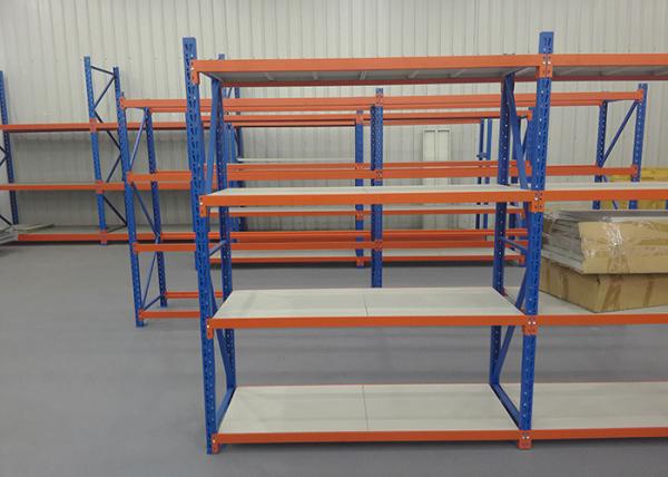 Free Standing Stainless Steel Shelves , Long Span Industrial Racking Steel Shelving