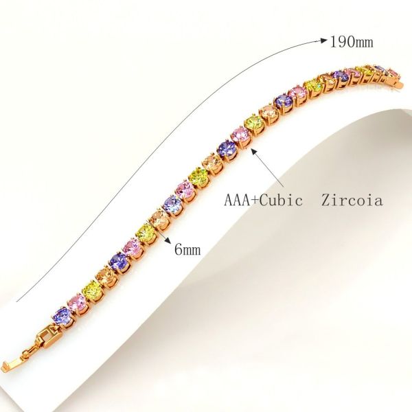 Classic 18K Gold Plated Cubic zirconia Bracelet & bangles factory wholesale high quality