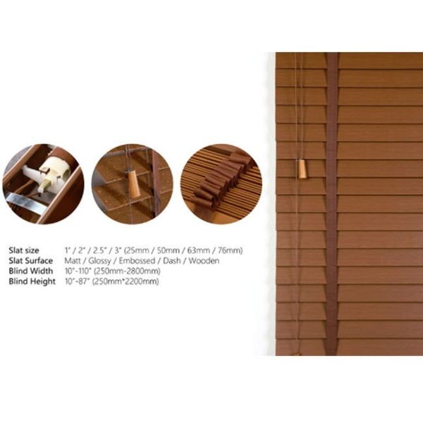 Le volet intérieur vertical de PVC d'abat-jour vénitiens de PVC de 50mm aveugle facile à installer