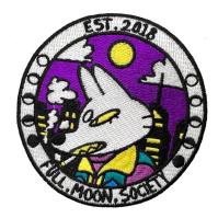 Les petites corrections rondes de broderie cartonnent Wolf Stick On Backing With 7 couleurs