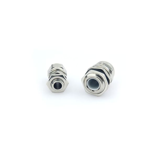 LED Lighting Mini Cable Connectors , Waterproof Cable Gland Brass With Nickel Plated