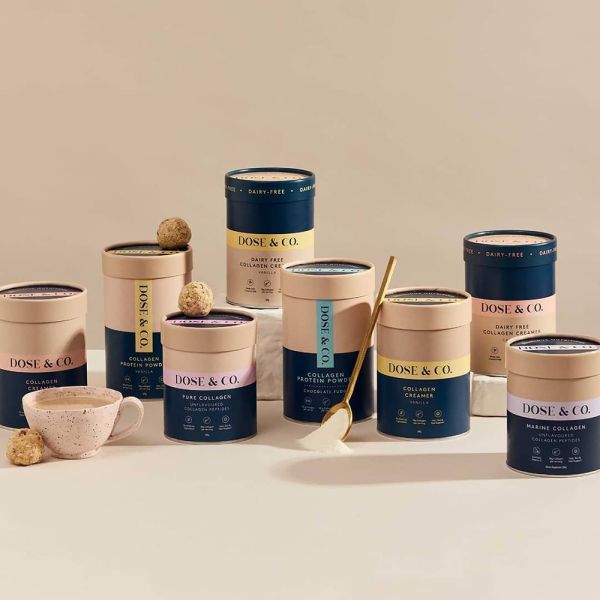 Food Grade Collagen Powder Paper Tube Canister Cardboard Packaging for Protein Powder