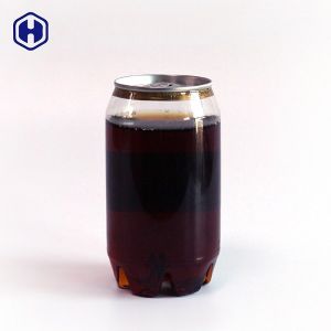 310ml Transparent PET Soda Can Leakproof Recyclable Plastic Beverage Container