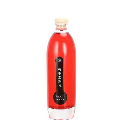 Stocked Clear Crystal Fruit Water Bottle , Cocktail / Wine Drinking Glass Bottle