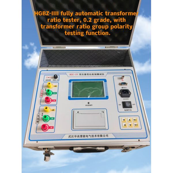Automatic Transformer Ratio Testing Instrument with 800*480 Color LCD Touchscreen 0.2 Class Accuracy and 1000 Data Set Storage