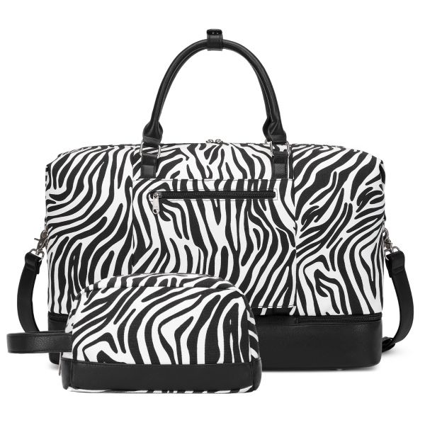 Women'S Travel Bag Striped Travel Bag Yoga Dry Wet Separation Bag Travel Bag