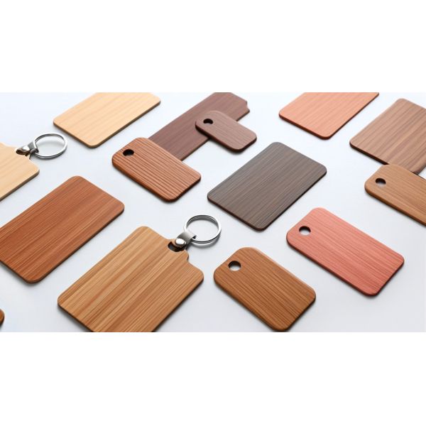 Wooden RFID Hotel Room Key cards 86x54mm 1.1-1.2mm Thickness Customizable