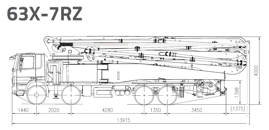 Новая тележка конкретного насоса 300KW