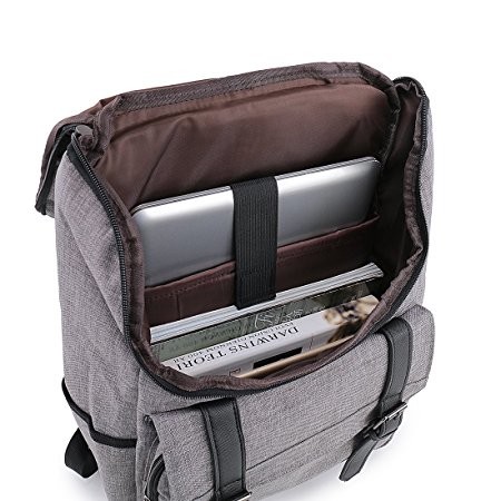 Portable Laptop Travel Bag , Grey Computer Bag Backpack Style 32*43*17 Cm