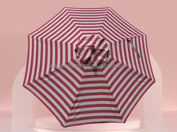 9 ft Garden Umbrella Canopy Replacement Black White Strip Round Octagon Patio Umbrella Replacement Canopy Cover